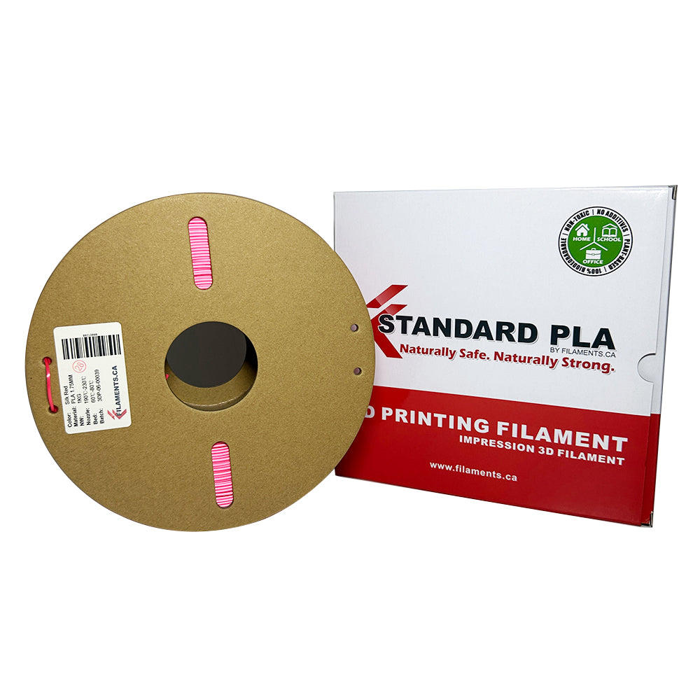 EconoFil Low Cost PLA 3D Printer Filament Canada - Silk Red